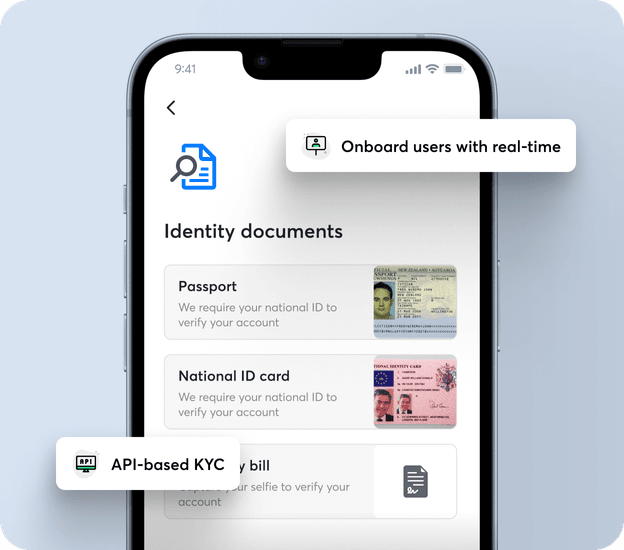 KYC orchestration (API-driven)